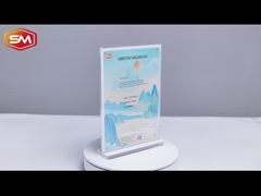 टी आकार गोल कोने चुंबकीय एक्रिलिक साइन धारक