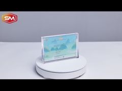 उच्च पारदर्शी एकल पक्षी तिरछी ऐक्रेलिक चुंबकीय फोटो फ्रेम