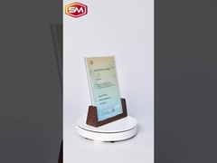 लकड़ी के आधार के साथ ऐक्रेलिक फोटो फ्रेम